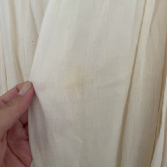 Loup Charmant 100% Cotton Cream Tie Back Midi Dress - Picture 2 of 11